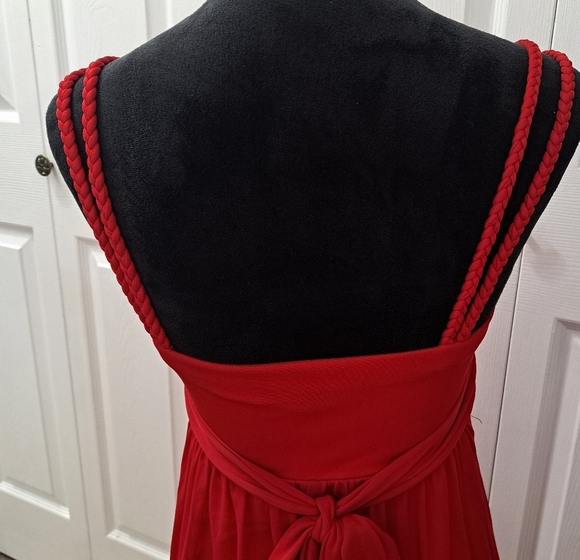 City Triangle Red Special Occasion/Holiday Dress With Rhinestones    Size M - Picture 7 of 15